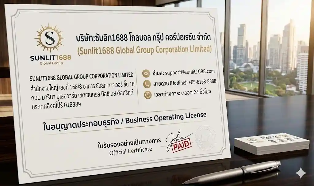 ข้อมูลการติดต่ออย่างเป็นทางการ-sunlit1688